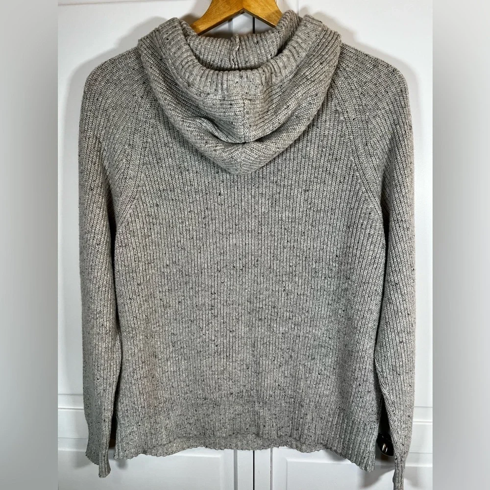 American Eagle Women Knit Sweater Hoodie Gray Preppy Casual‎ Medium